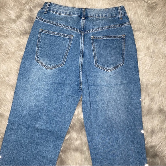 Reflective Star Print Straight Leg Jeans - Picture 7 of 7